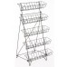 Pre-Order ONLY 5-Tiered Wire Literature Floor Stand, Open Shelves, Sign Clip, 22.5 x 44.5 - Black 2 Units Order minimum 119364